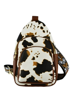Fashion Guitar Strap Sling Bag Backpack AD768 BROWN/COW